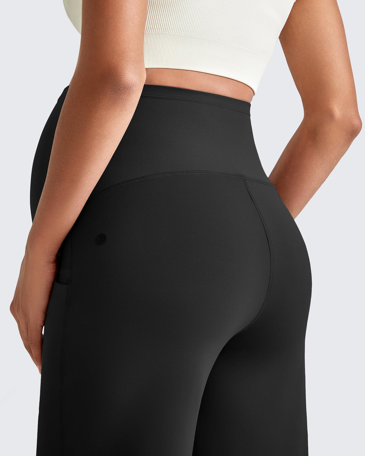 Maternity Dress Pants Pregnancy Outfits for Work,Black,M,Regular