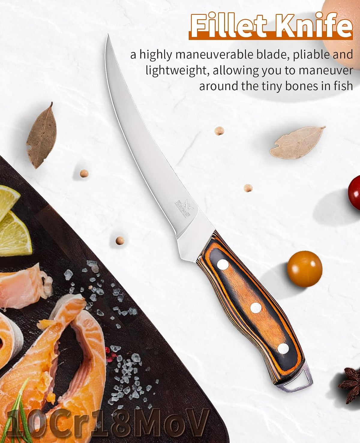 Professional Boning Knife and Fillet Knife Set 2 with Gift Box