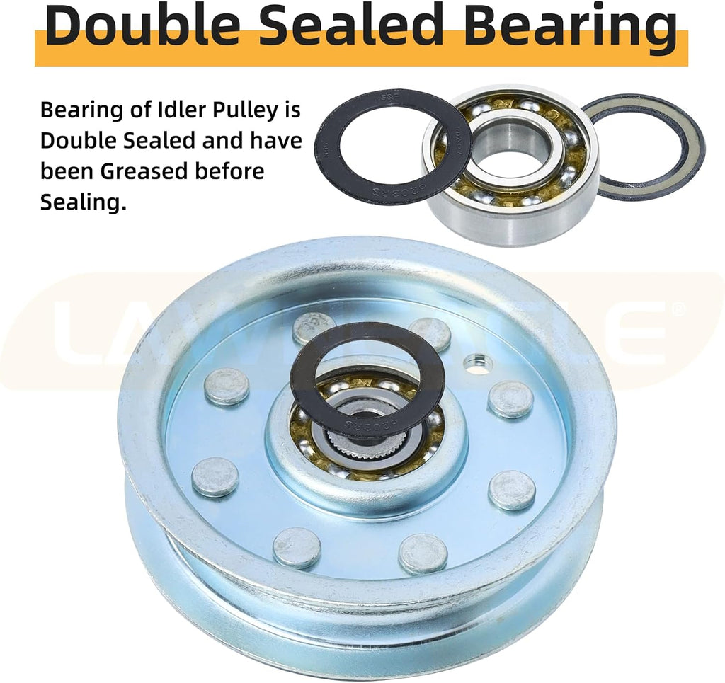 756-0627B 756-0627D Idler Pulley for MTD/Cub Cadet 46" 42" Decks