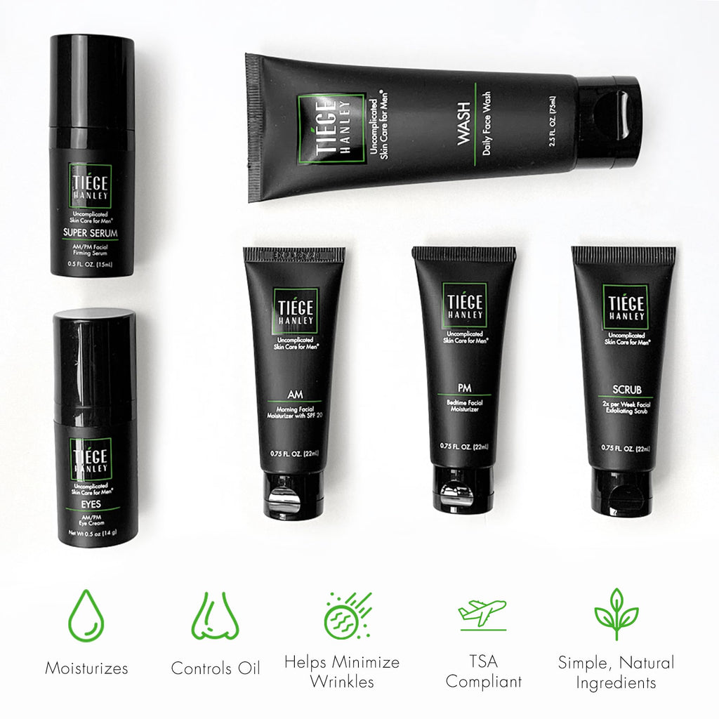 Anti-Aging Men's Skin Care Set, 30-Day, 6 Piece Kit