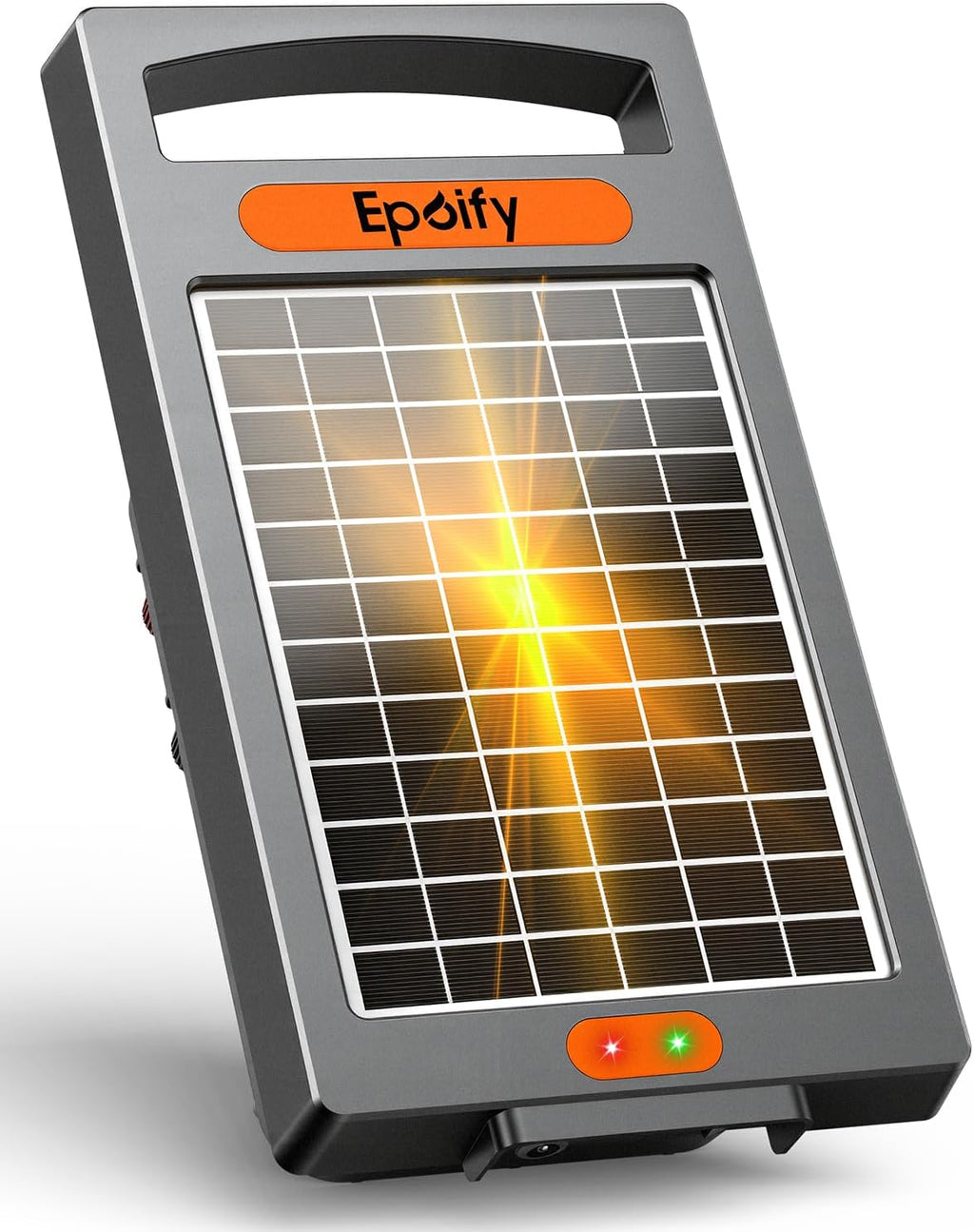 Solar Fence Charger, 0.32J, 20-Mile Coverage for Gardens, Deer | Dual solar and AC power keeps your fence running in