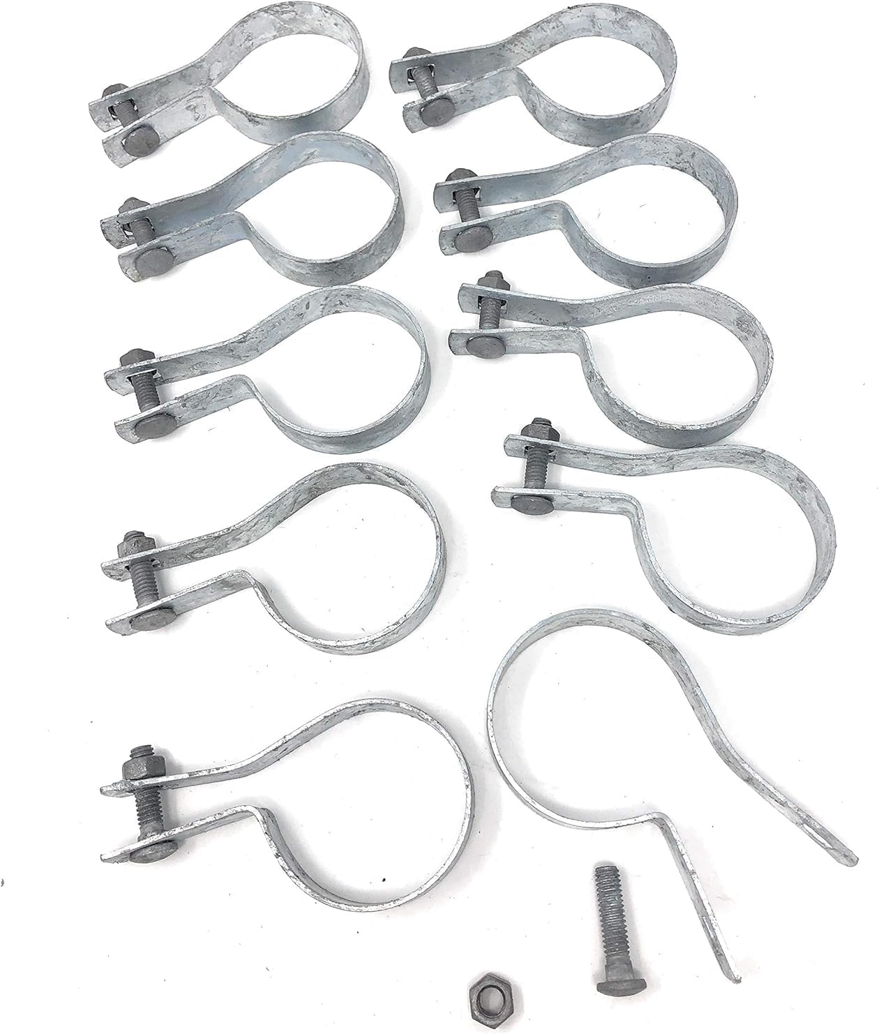 Galvanized Steel Chain Link Tension Band, Durable Steel Chain Link Fence Hardware, Rust-Resistant, Easy Install