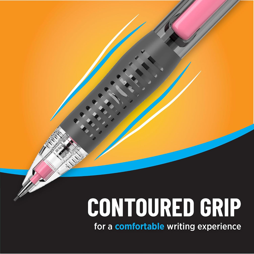 Break Resistant Mechanical Pencils with Erasers, 4-Count Pack | No. 2 Medium Point (0.7mm), Ideal for School or