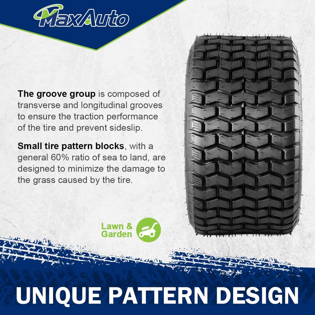 2 Pcs 13x6.50-6 Mower Turf Tires 13x6.5-6 Lawn and Garden Tractor Tires, 13x6.5x6 Zero Turn Mower Tire, Tubeless