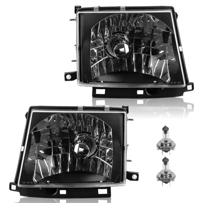 Headlight Assembly Compatible with Toyota Tacoma 1997-2000 2WD Without PreRunner Models ONLY, Halogen Headlamp for