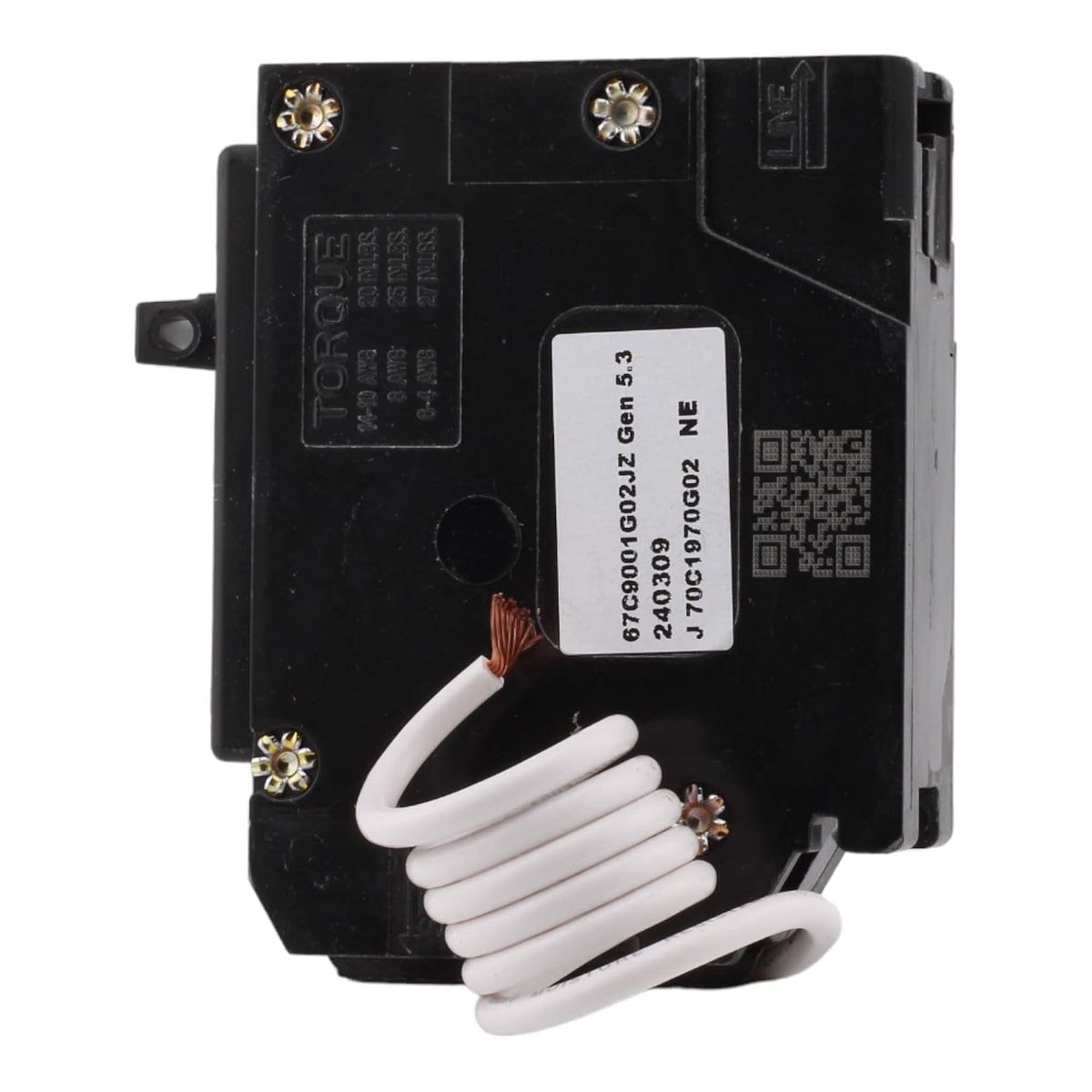 CUTLER-HAMMER BRN120AF 20 Amp Single Pole Arc Fault Circuit Breaker - 120 Volt, Pigtail Neutral, UL Listed (1)
