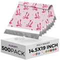 Poly Mailers 14.5x19" 500Pcs,Shipping Bags for Clothes,Pink Bows