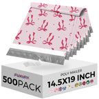 Poly Mailers 14.5x19" 500Pcs,Shipping Bags for Clothes,Pink Bows