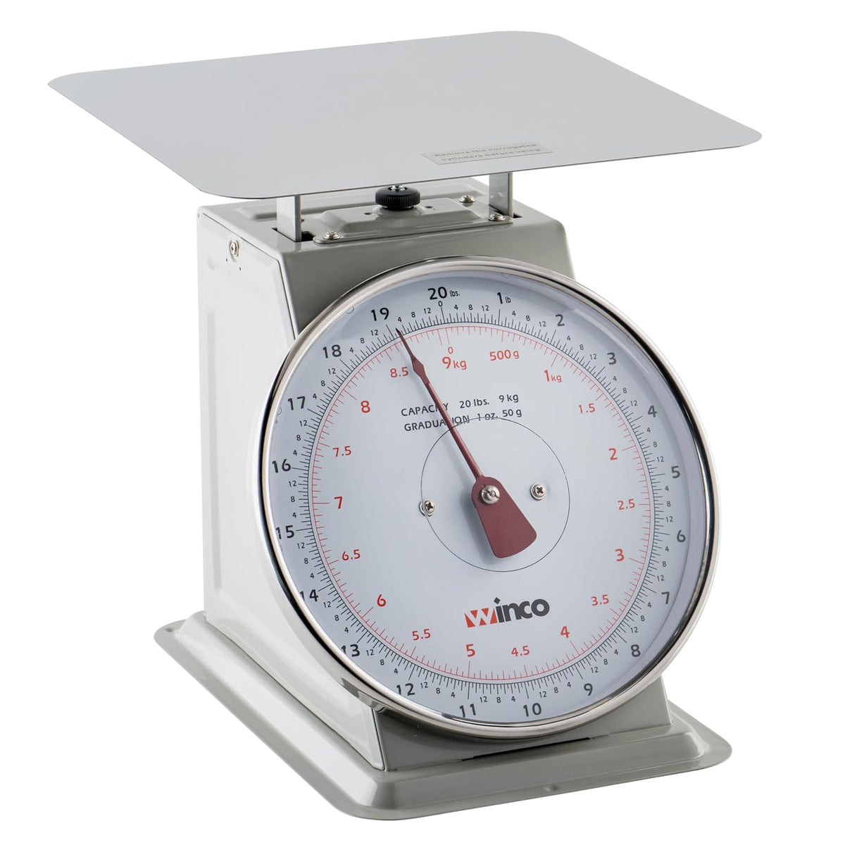 8" Clear Analog Receiving Stainless Steel Scale