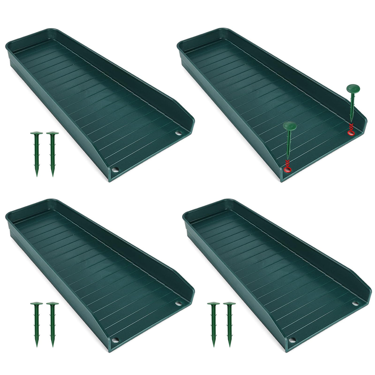 4 Pack Gutter Downspout Extensions,Rain Gutter Downspout Splash Block,Downspout Diverter,Down Spout Drain