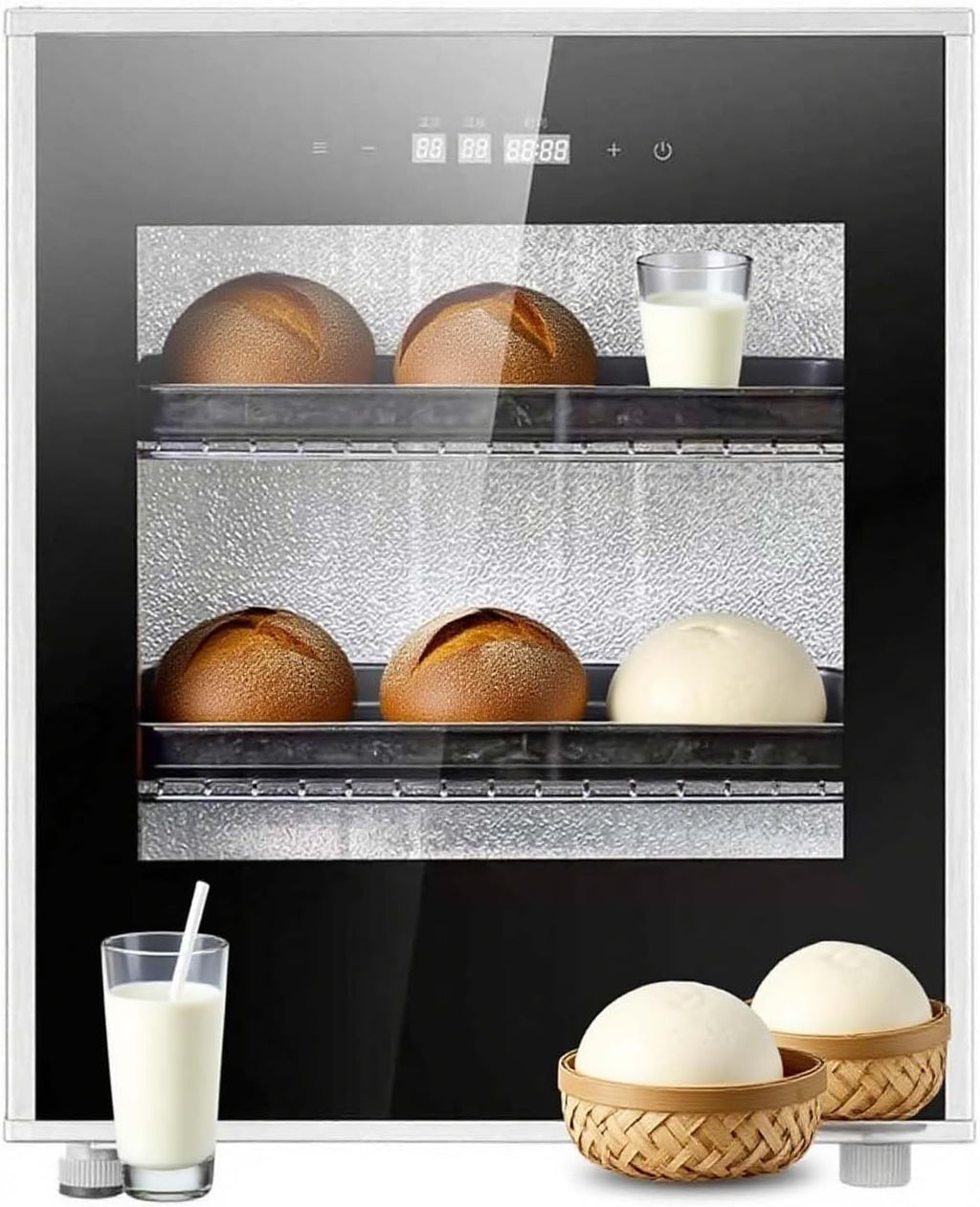 Commercial Electric Dough Proofer 40L Capacity, Stainless Steel Bread Fermentation Cabinet with Adjustable Temp