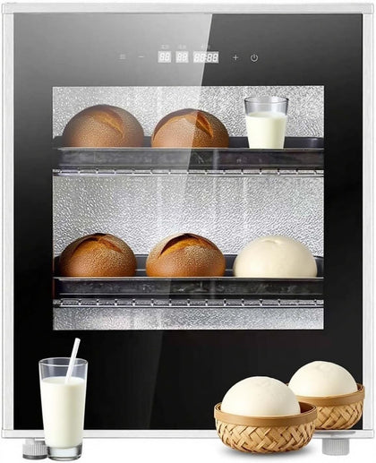 Commercial Electric Dough Proofer 40L Capacity, Stainless Steel Bread Fermentation Cabinet with Adjustable Temp