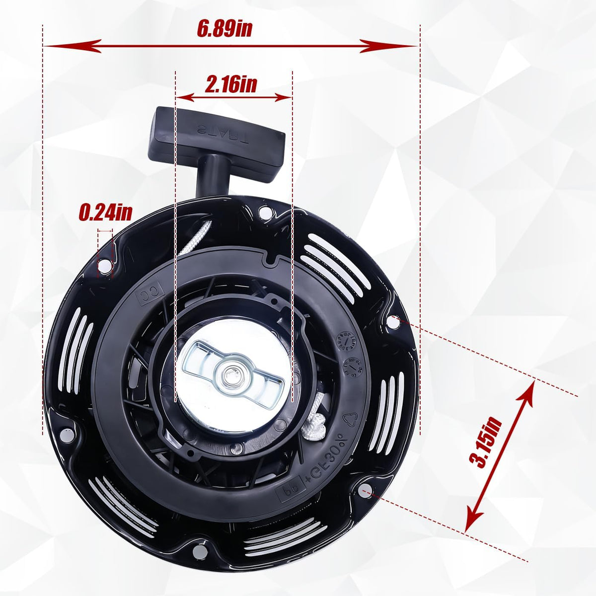 Recoil Starter Compatible with Kohler SH265 SH270 SH255 196cc
