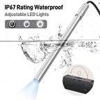 USB-C Digital Microscope 10X-200X for Coin & Electronics Inspection | Handheld Camera with 8 LEDs & Rotating Metal