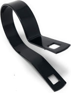 (10 Pack) Tension Bands with Bolts & Nuts for Chain Link Fence, Gate, Posts (2-3/8") Black Finish