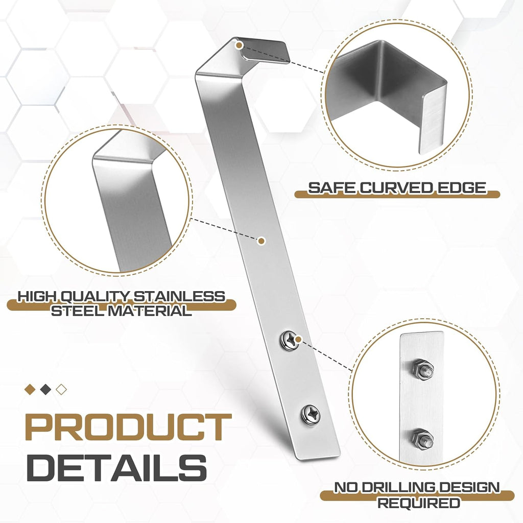 6 Pcs Speed Rail Hanger Straps Stainless Steel with Screws and Nut