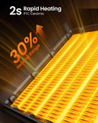 Small Space Heaters for Indoor Use, w/Remote & LED Touch Screen
