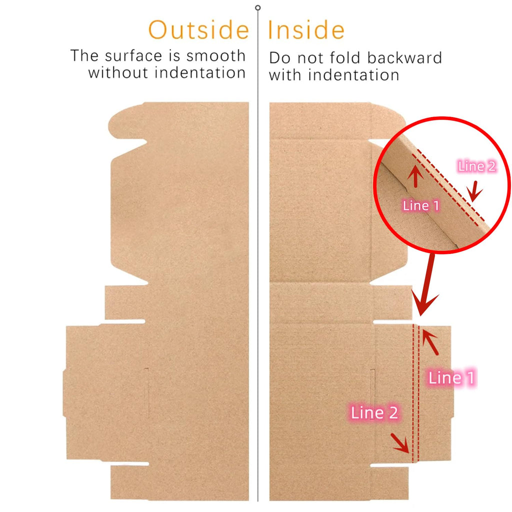 4x4x2 Shipping Boxes Set of 25, Brown Mailer Corrugated Cardboard Box