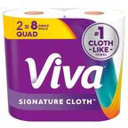Signature Cloth Paper Towels, 2 Quad Rolls, 172 Sheets per Roll