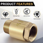 Zonon 2 Pcs 3/4 Inch Check Valve, One Way Spring Brass Check Valve