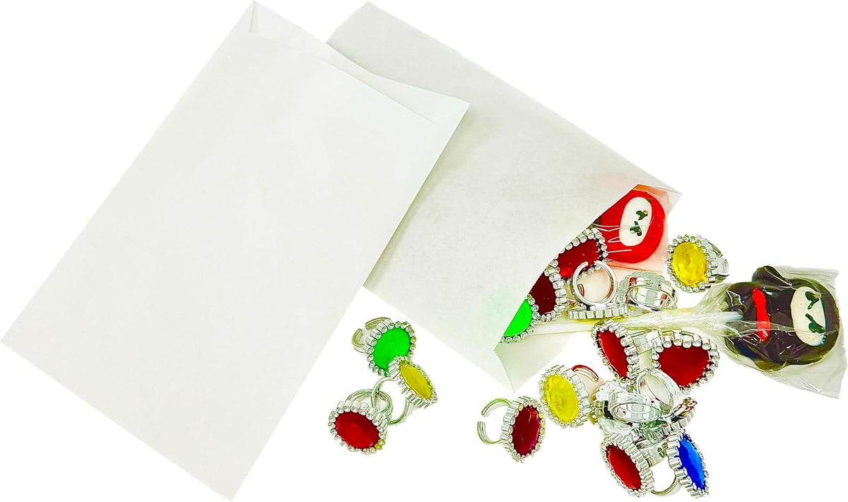 Flat White Kraft Paper Bags (White, 12"x15")(100 Qty)