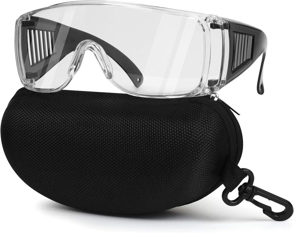 Shooting Glasses Over Eyeglasses, AntiFog Safety Glasses Over Prescription OTG