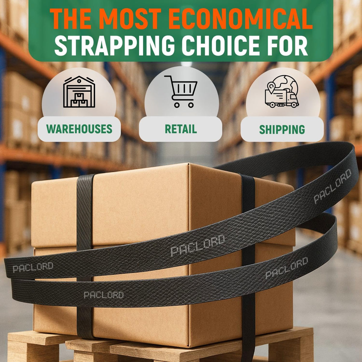 1/2" x 7200' Heavy-Duty Polypropylene (PP) Strapping Coil 0.031" Thick