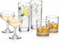 6 Set Cocktail Glasses Mixed Drinkware,6-piece Pair Set