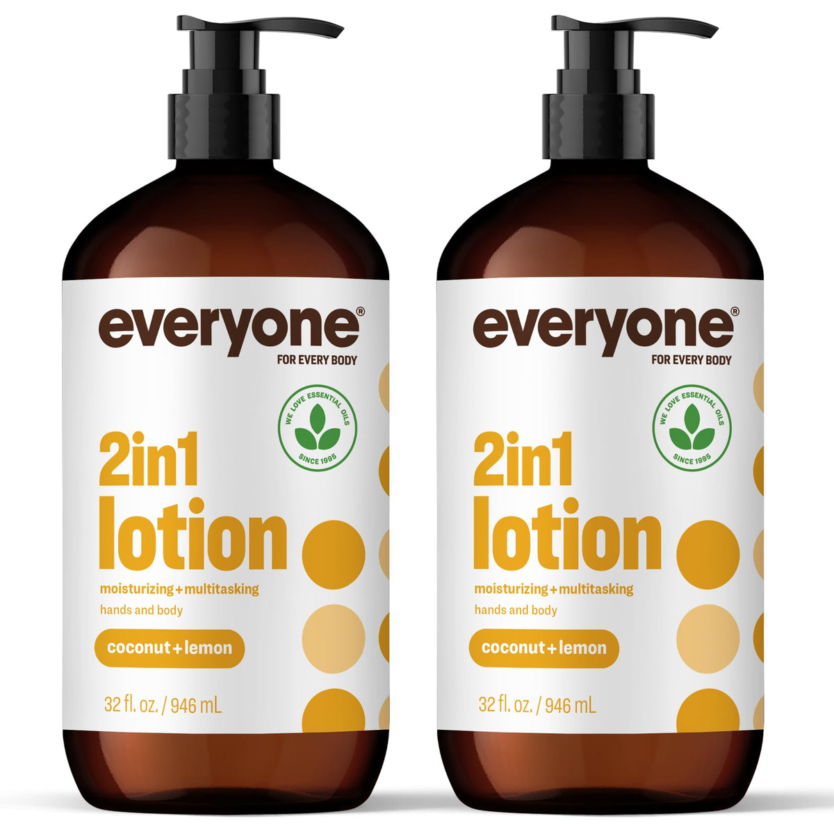 Everyone 2-in-1 Hand & Body Lotion, Coconut Lemon, 32 oz 2-Pack