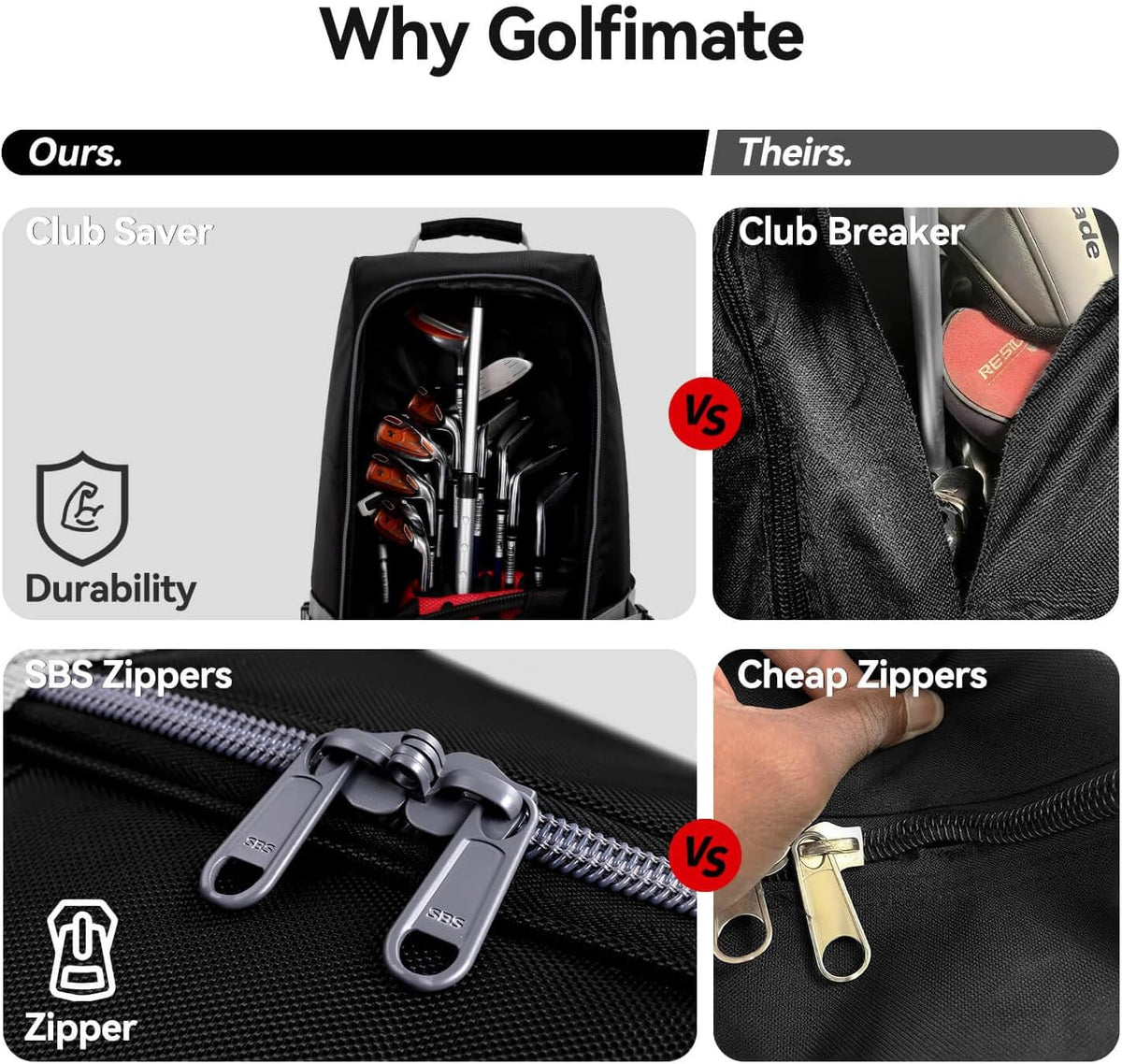Full-Open Golf Travel Bags for Airlines, Golf Club Travel Case