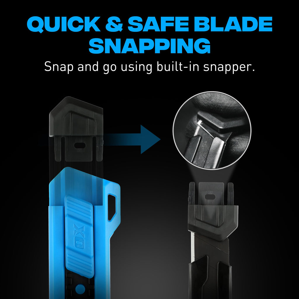 25mm Snap Off Utility Knife, Retractable Box Cutter with Slide Lock