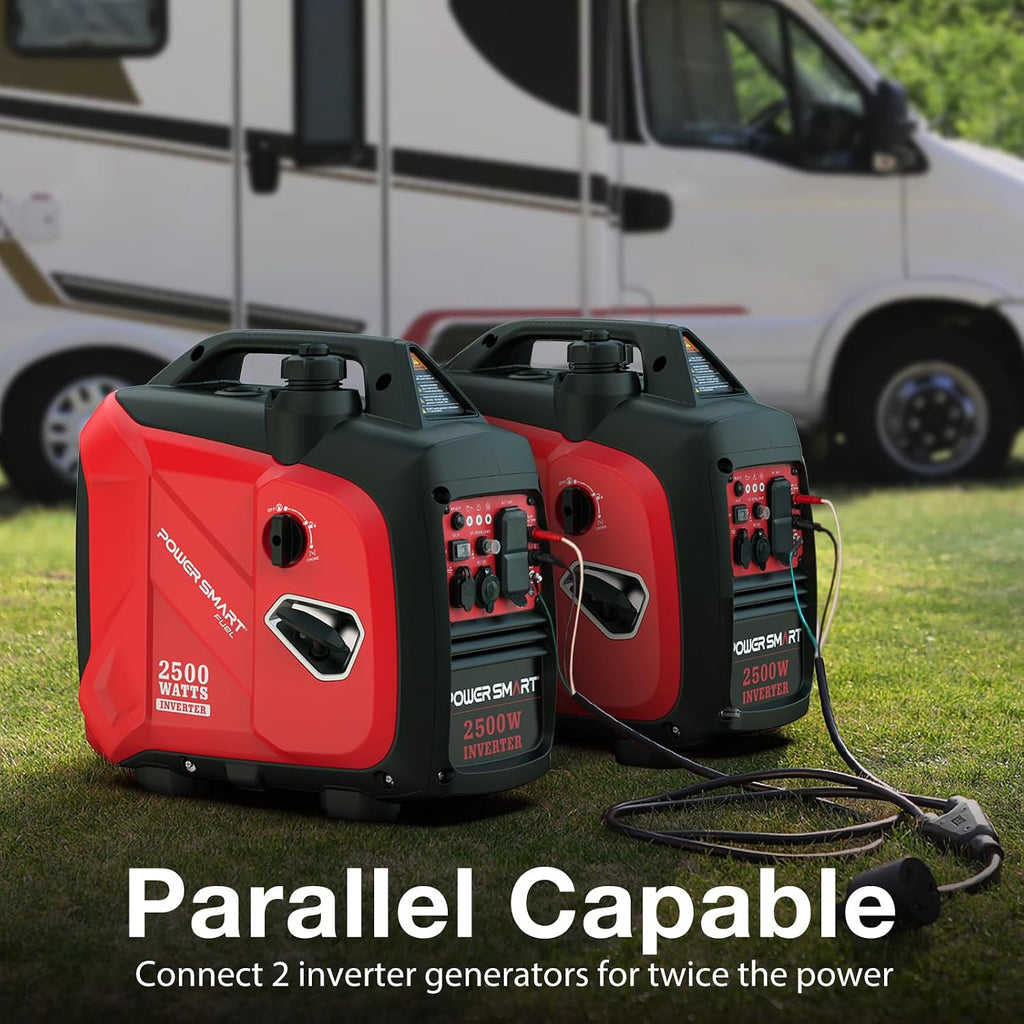 2500 Watt Portable Inverter Generator with Quiet Technology | Super Quiet 59dBA; Eco mode; Parallel Ready; Long