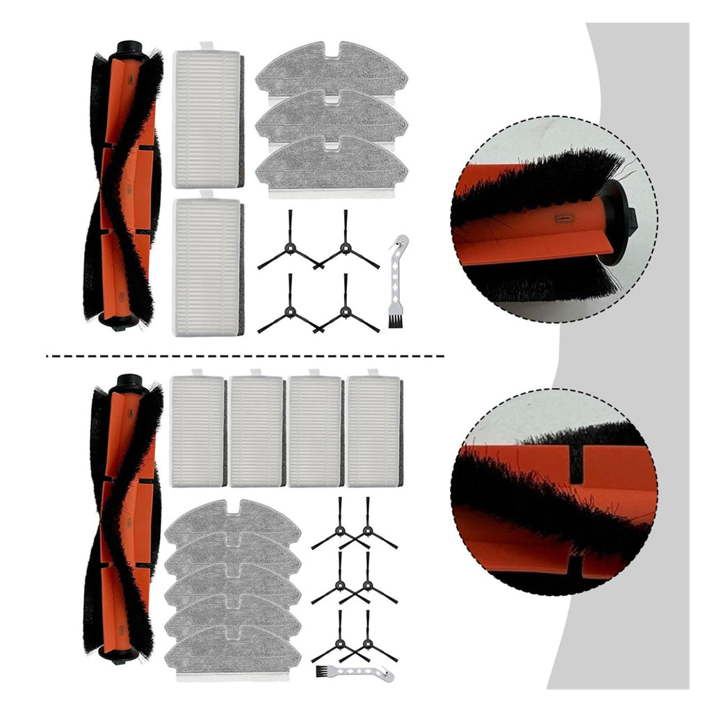 Main Brush Side Brush Filter Mop Kit Compatible For ROPO DL30 Pro