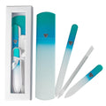 Czech Glass Gift Set: Foot File, Nail File, Cuticle Pusher