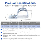 1 Inch One Hole EMT Conduit Clamp, Pipe Strap U Bracket 10 Pack