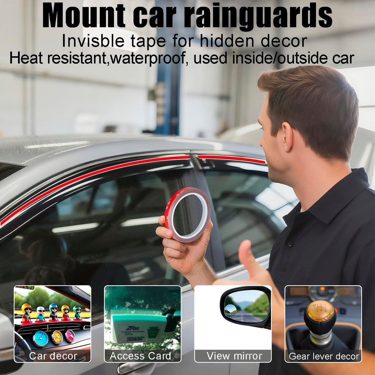 Clear Double Sided Nano Mounting Tape,0.4 inch *10 FT Two Sided Foam Tape