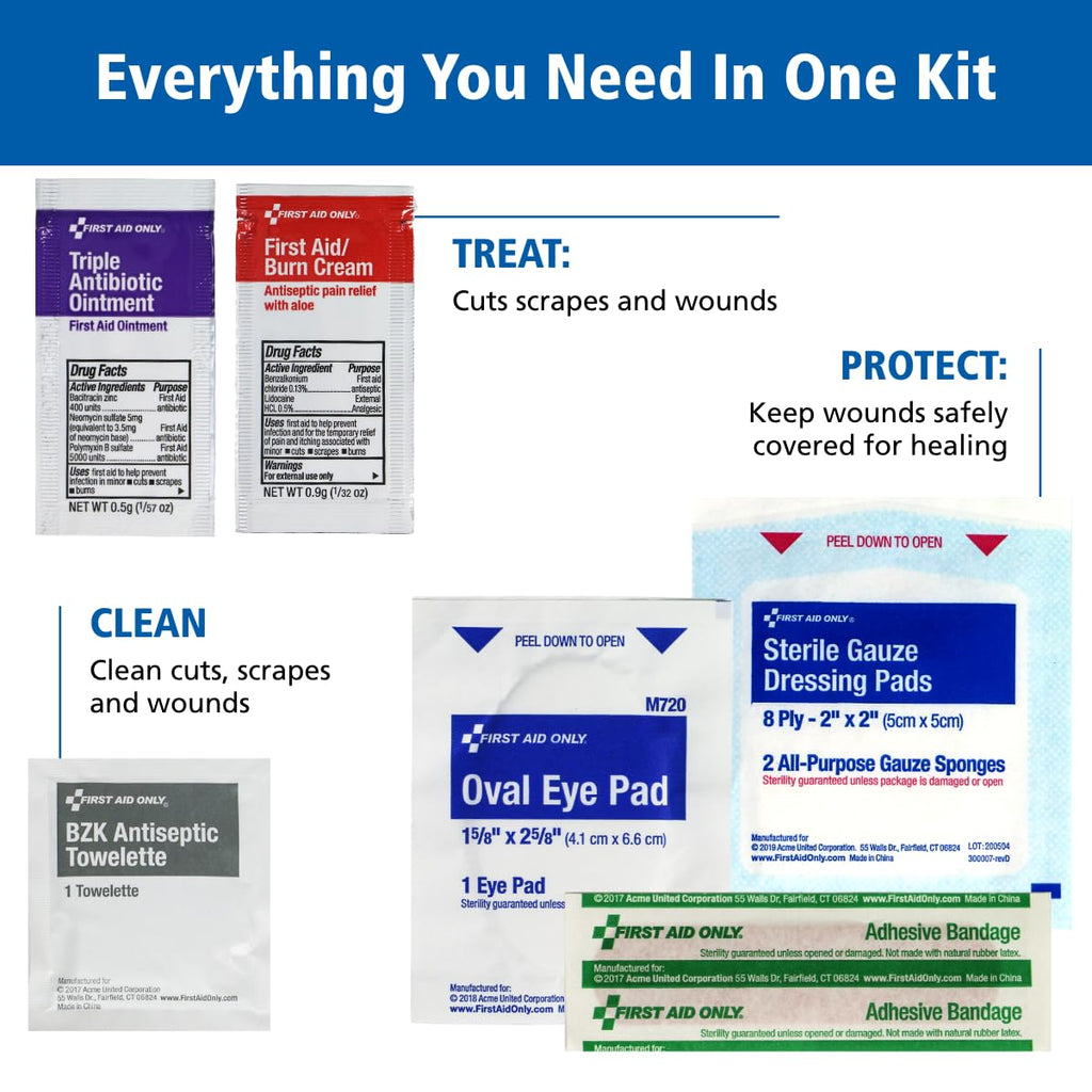 91248 OSHA-Compliant First Aid Kit, All-Purpose 50-Person Emergency First Aid Kit for Business, Worksite, Home, and