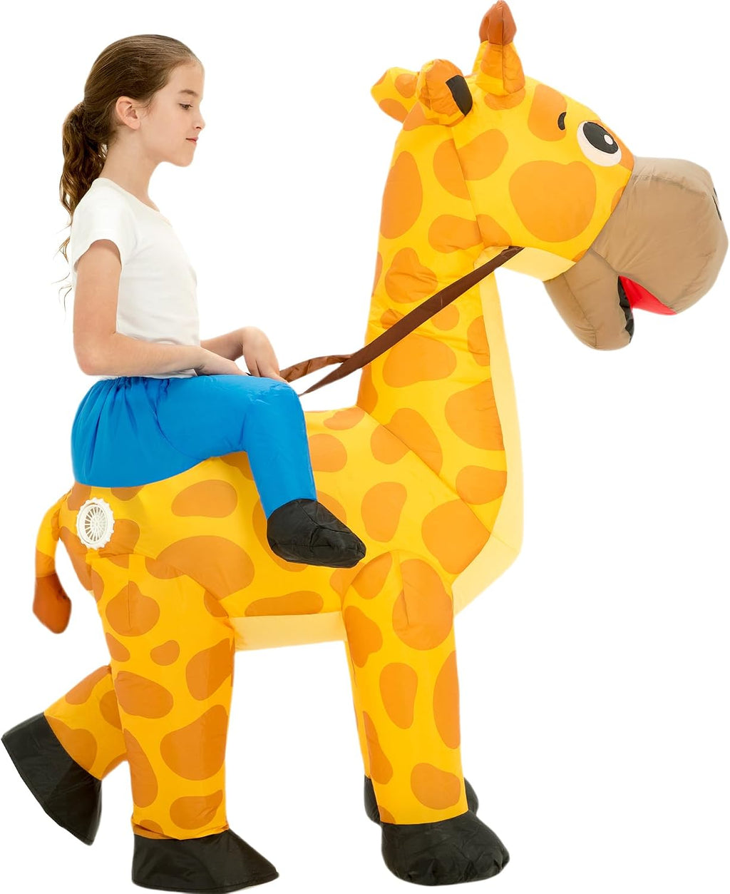 Halloween Inflatable Costume Kids,Blow Up Ride Giraffe Suit Girls Boys