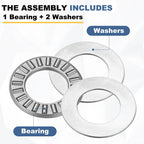 uxcell 10 Sets NTA1018 Thrust Needle Roller Bearings with Washers, ID 5/8"