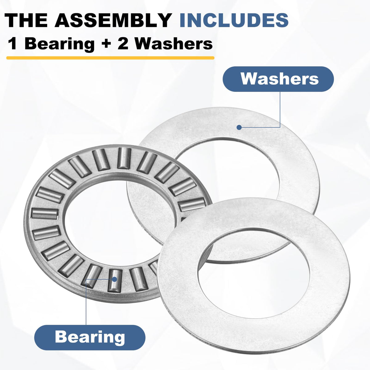 uxcell 10 Sets NTA916 Thrust Needle Roller Bearings with Washers, ID 9/16"