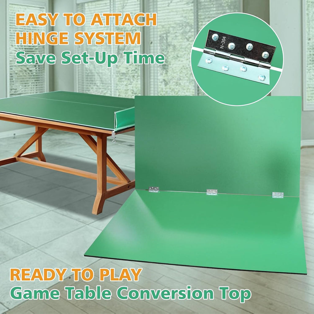 Ping Pong Table Top for Billiard Table, 7FT/8FT/9FT Foldable Table Tennis Table Topper for Pool Table, Indoor Outdoor