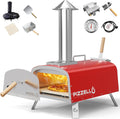 12" Outdoor Pizza Oven, Propane & Wood Fired Steel Pizza Grill