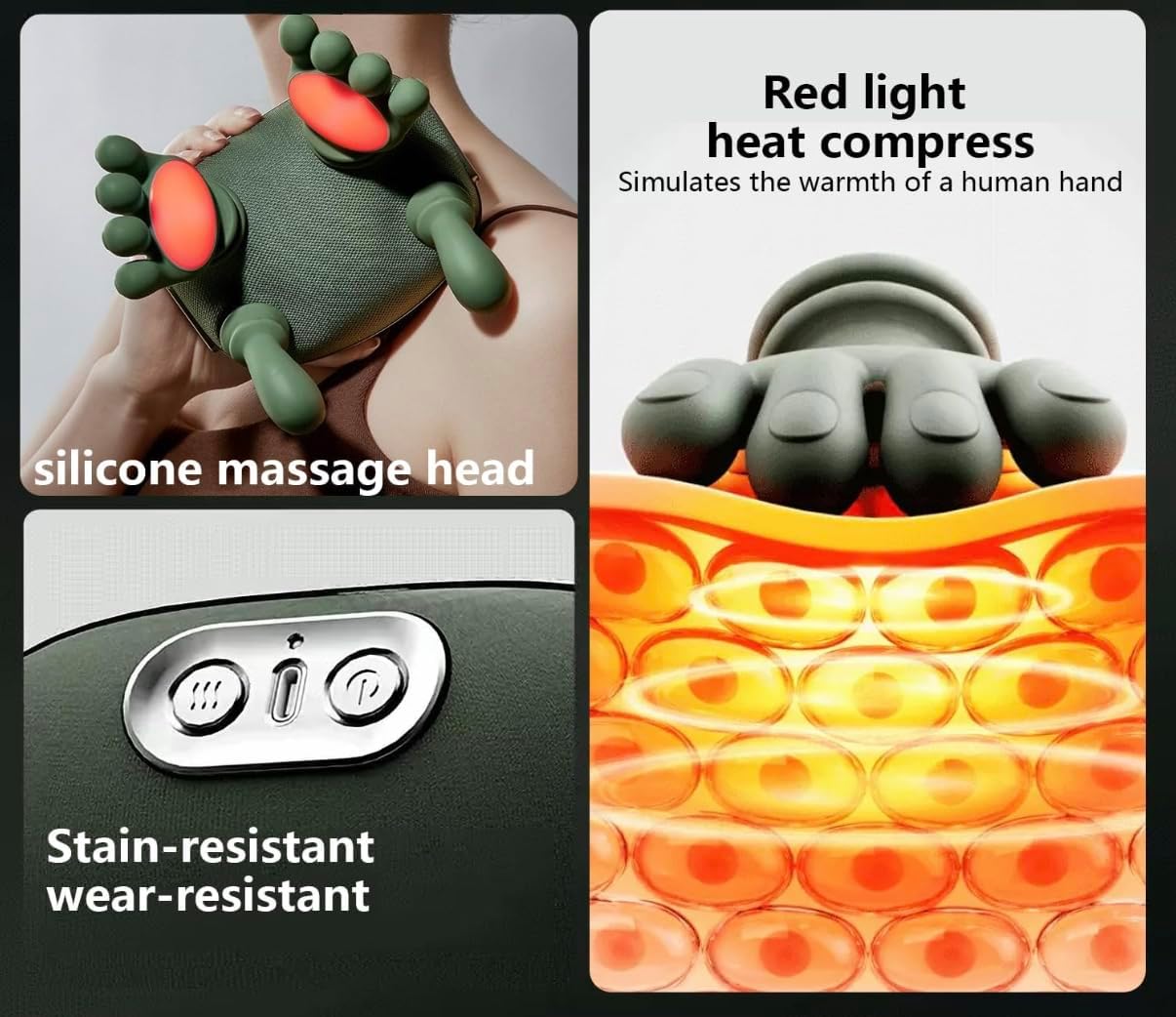 4D Wireless Neck Shoulder Massager - Upgraded 5 Mode-Massage System, Extended Battery, BPA-Free, Vegan Leather Strap