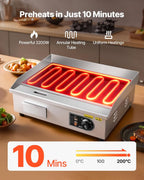 Commercial Electric Griddle, 21", Countertop Flat Top Griddle