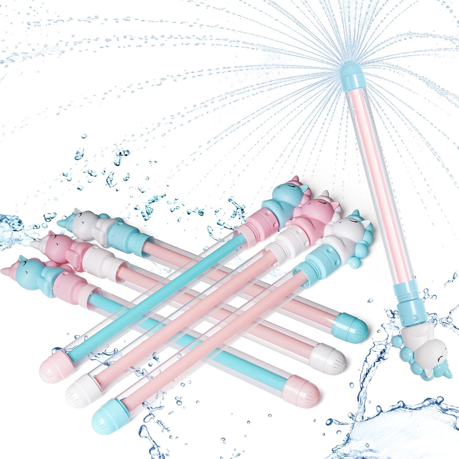 6 PCS Firework-Shaped Spray Water Gun for Kids,Cute Squirt Guns for Swimming Pool Beach Summer Outdoor Water Party Games