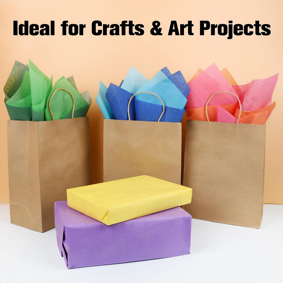 60 Sheets 20 x 20 Tissue Paper for Gift Bags 10 Bold Colors