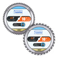 10 Inch Table Saw Blade/Miter Saw Blade for Ultra-Nice Wood Cutting in Construction, Two Pack of 60-Tooth & 32-Tooth