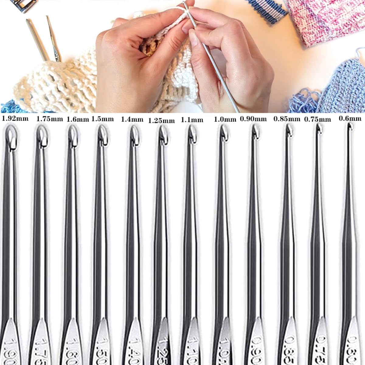 118Pcs Crochet Kit for Beginners, Premium Knitting & Crochet Supplies Set with 12 Yarn Spools, 21 Crochet Hooks, 6