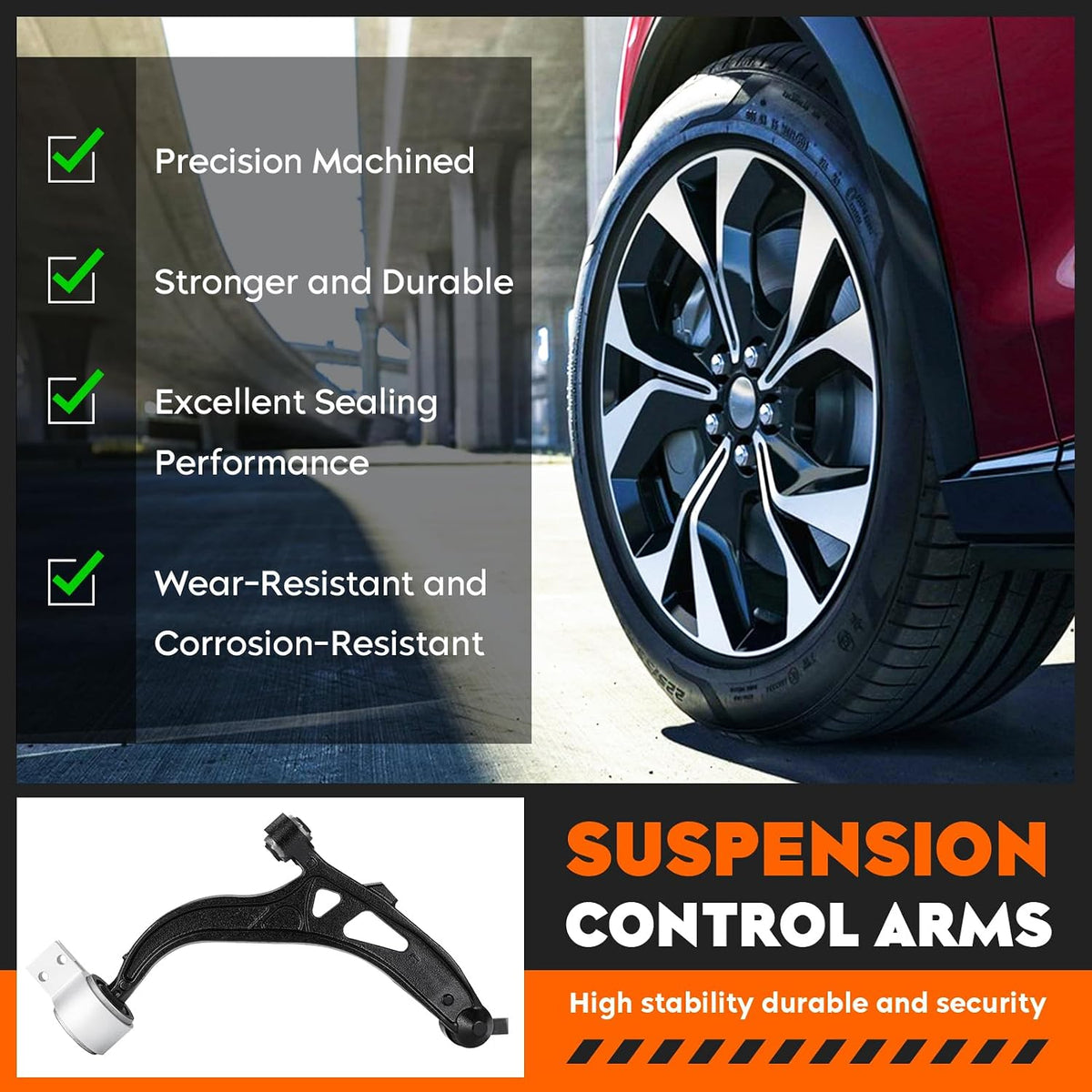 Front Lower Control Arm Suspension for Ford Explorer 2011-2019, for Ford Police Interceptor Utility 2013-2019 K622216 K622215 (2PCS)