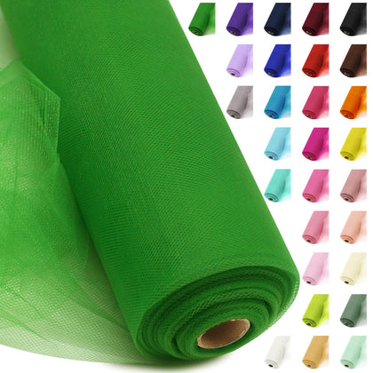 Emerald Green Tulle Fabric Roll 54 Inch x 20 Yards, Matte Tulle Ribbon